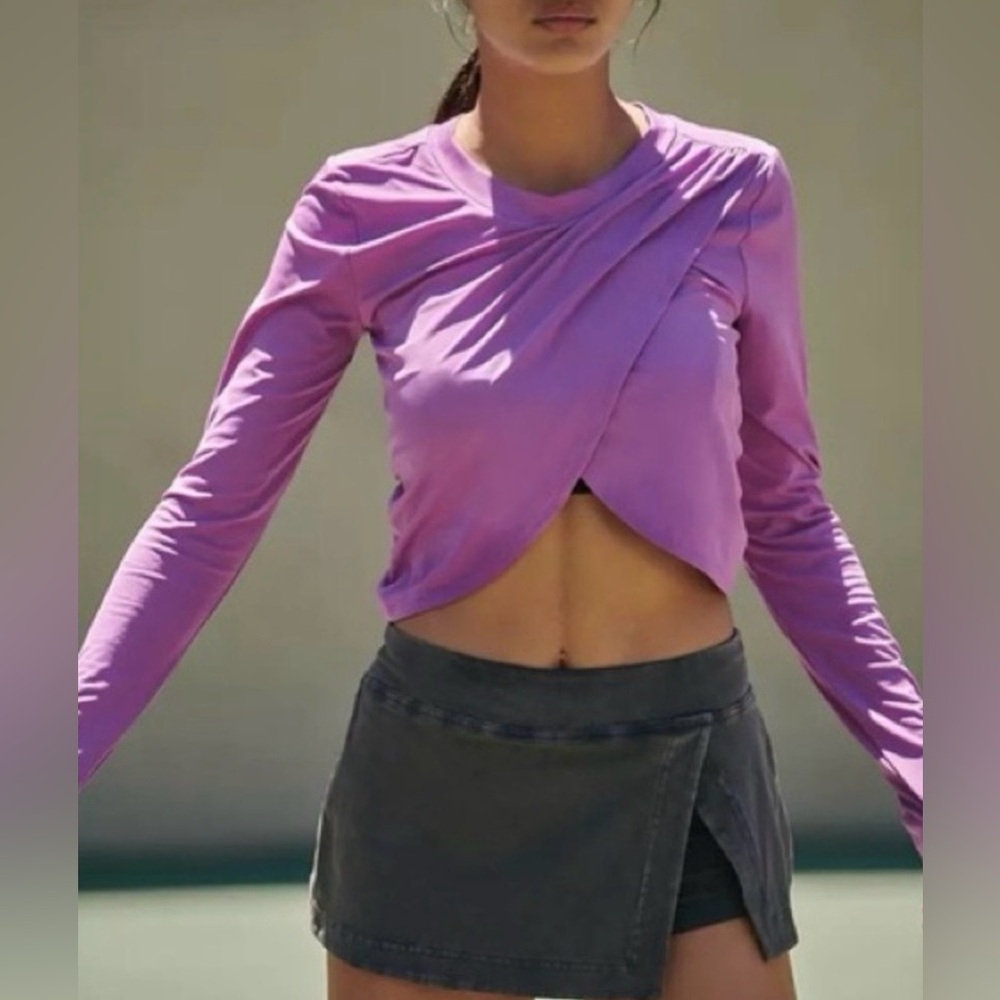 Free People Movement by Free People Long Sleeve Reversible Crop Top